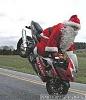santa on a bike! 
you can't get any better than this!